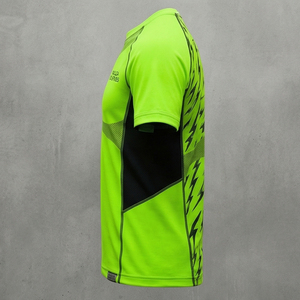 เสื้อยืดโยคะผู้ชายราคาโรงงาน ผ้าถักผสมสแปนเด็กซ์/โพลีเอสเตอร์ แห้งเร็ว ระบายอากาศดี เป็นมิตรกับสิ่งแวดล้อม เหมาะสำหรับโยคะและฟิตเนส - Product Image 5