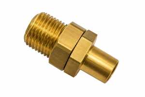 Conector de latón duradero con cabeza hexagonal y orificio pasante para calentador, rosca M12-M16 - Product Image 3