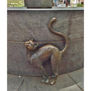 Statue de chat décorative en bronze, décoration intérieure et extérieure, sculpture de chat en fonte pour la maison et le jardin - Product Image 5