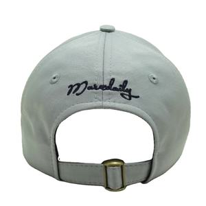 Casquettes de baseball brodées 6 panneaux structurées en polyester/coton sergé/toile avec bandes intérieures contrastantes et visière arrière incurvée à glissière métallique - Product Image 2