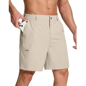 Shorts Bermuda pour homme en kaki, séchage rapide, avec fermeture boutonnée, shorts de sport décontractés - Product Image 4