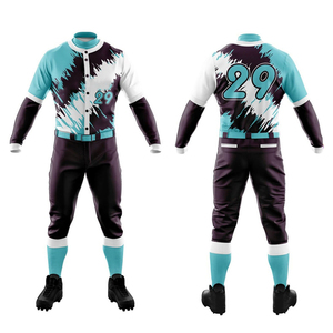 Uniforme de Béisbol Transpirable de Diseño Personalizado al por Mayor, Uniforme de Béisbol de Alta Calidad, Uniforme de Béisbol Sublimado - Product Image 4