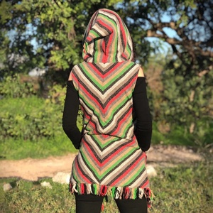 Boho Hooded <b>Poncho</b> Vest Warm Festival Jacket Fairy Pixie Hippie Winter Layer Lightweight Cozy Bohemian Outerwear - Product Image 4