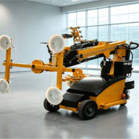 Robot mobile télécommandé à ventouses pour l'installation de verre de grande taille