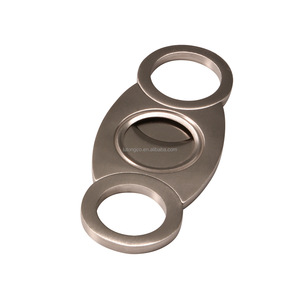 Guillotine 8-shaped Stainless Steel Cigar <b>Cutter</b> Portable Cigar Scissor Double Blade Cigar <b>Cutter</b> - Product Image 1