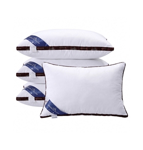 Commandes en gros : Oreiller de soutien cervical pour hôtels, en fibres anti-allergie, personnalisable avec logo, prix direct usine OEM/ODM - Product Image 1