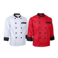 Seragam koki baju memasak Musim Panas, seragam koki musim panas, desain kustom, putih/hitam modern-FMF, sampel gratis pabrik