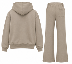 Ensemble de survêtement unisexe streetwear, pantalon de jogging et sweat à capuche oversize, 100% coton, personnalisable - Product Image 2