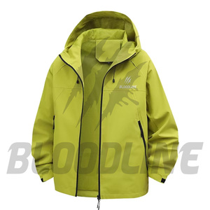 เสื้อแจ็คเก็ตมีฮู้ดกันลมสีดำสำหรับผู้ชาย แบรนด์ Bloodline แขนยาว เหมาะสำหรับใส่กลางแจ้งในฤดูหนาว - Product Image 5