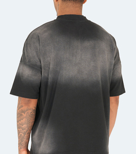 T-shirt Homme Oversize Effet Délavé Coton Lourd Premium Coupe Décontractée Col Rond Manches Courtes Style Décontracté Streetwear Tendance - Product Image 5
