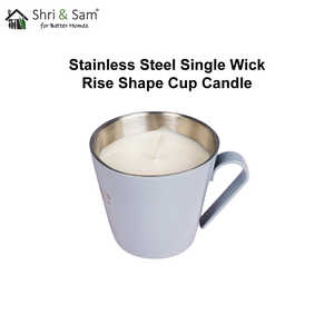 Single Wick Stainless Steel Rise Shape Cup Scented Candle Elegant Design for Aesthetic Appeal - Product Image 3