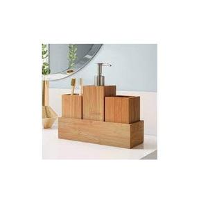 New Arrival Rustic Wooden Bathroom Set For Home Hotel Soap Pump Tumbler <b>Toothbrush</b> <b>Holder</b> Soap Dish Custom Wholesale Supplier - Product Image 2