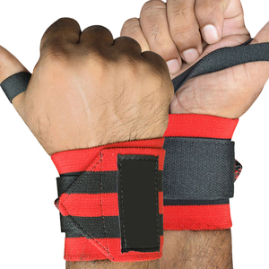 Sangles de poignet personnalisées OEM pour haltérophilie et musculation avec fermeture auto-agrippante en coton, unisexe, pour entraînement de force et utilisation en salle de sport - Product Image 4