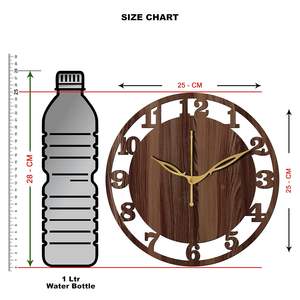Horloge murale décorative silencieuse élégante en bois MDF moderne pour salon, chambre à coucher, bureau - Product Image 6