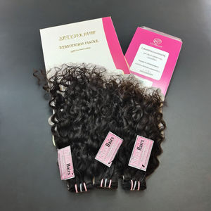 ผมต่อจากผมมนุษย์แท้แบบไม่ผ่านการทำหนังกำพร้าแบบอินเดียจัดทรงเป็นลอนลึกมีลักษณะเป็นธรรมชาติซัพพลายเออร์ชั้นนำ - Product Image 1