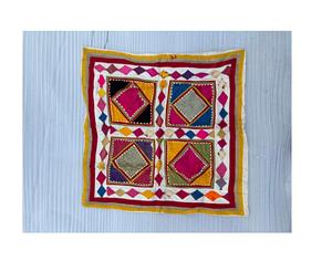 Panel de Tela Decorativo Boho Lavable, Hecho a Mano, Vintage, con Bordado de Patchwork, Textil de Algodón Multicolor, Tradicional Indio - Product Image 1