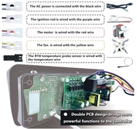 Controlador de Temperatura Digital para Barbacoa, Controlador PID para Parrilla de Pellets, Compatible con Traeger y Pitboss