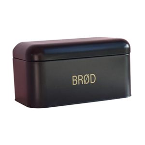 BRØD Black <b>Metal</b> Food Storage <b>Container</b> with Lid Rectangle Tin Canister for Kitchen Freshness Preservation - Product Image 2