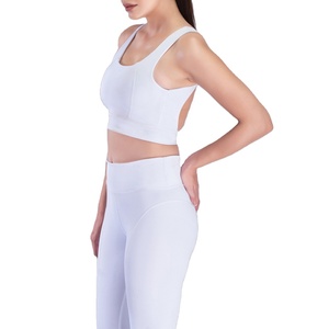 Ensemble de sport 2 pièces pour femme : soutien-gorge de sport et short, uni, manches courtes, sans couture, anti-boulochage, tenue de gym 2026 - Product Image 3
