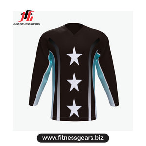 Camiseta verde de hockey sobre hielo con cuello en V y manga larga, poliéster que absorbe la humedad, ropa para hombre adulto, camiseta deportiva personalizable - Product Image 5