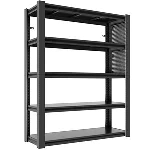 Estantería Metálica Ajustable de 5 Niveles y 78 Pulgadas de Alta Resistencia con Panel Perforado para Garaje, Almacén u Oficina - Product Image 3