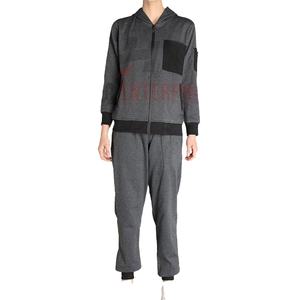 Chándal de talla grande con logotipo personalizado para mujer, con cremallera completa y bolsillo lateral, transpirable, estampado, 100% algodón, último estilo para el invierno - Product Image 1