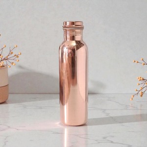 Copper <b>Water</b> <b>Bottle</b> With Hammered Finish And Lids Traditional Chinese Design Portable Home Use - Product Image 6