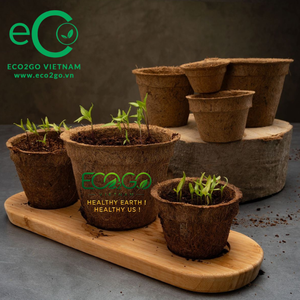 Coconut Fiber Hanging <b>Nursery</b> Pots Classic Farmhouse Design Biodegradable Eco-Friendly Planters for Healthy Root Growth - Product Image 5
