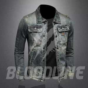 BLOODLINE Women's Denim <b>Trucker</b> <b>Jacket</b> Full Sleeve Button Collar Single Button Closure Washed Solid Black Winter Breathable - Product Image 5