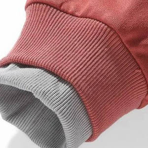<b>Men's</b> Oversized Hooded <b>Sweatshirt</b> Solid Color French Terry Casual Autumn Wear <b>Red</b> with Gray Lining latest 2026 - Product Image 5