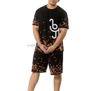 2024 New Summer Men Set Sporting Suit Short Sleeve Wholesale Custom Made <b>T</b> Shirt and Shorts Two Piece, Twin Set - Product Image 1