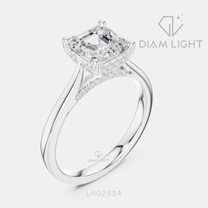 Bague en diamant de laboratoire taille Asscher 1,78 carat, certifiée IGI, or blanc 14 carats, couleur F+, clarté VS+, pour anniversaire, fiançailles, cadeau - Product Image 2