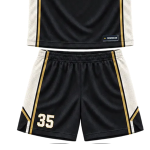 Custom <b>Mens</b> <b>Navy</b> Red Basketball Uniform Set V Neck Sleeveless Jersey & <b>Shorts</b> Pinstripe Print Team Name Number Wholesale Apparel - Product Image 6