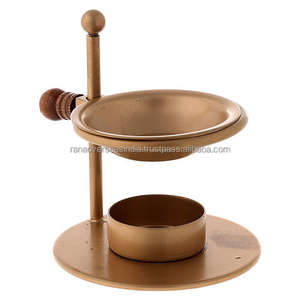 เตาเผาถ่านทองเหลืองปรับระดับความสูงได้ สำหรับไม้กฤษณา ไม้จันทน์หอม ไม้จัสมิน ฤดูใบไม้ผลิ/ฤดูร้อน/ฤดูใบไม้ร่วง งานแฮนด์เมด ดีไซน์พิเศษ กลิ่นหอม - Product Image 2