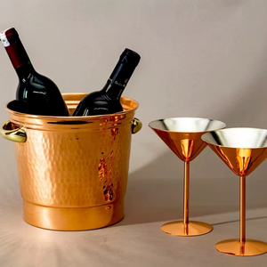 copper <b>goblet</b> soft finish copper <b>wine</b> glass elegant brushed copper <b>goblet</b> modern brushed copper glass thick wall copper <b>wine</b> - Product Image 1