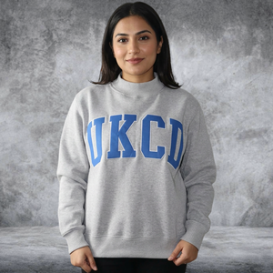 UKCD Custom Ladies Mock Neck Cotton Fleece Sweatshirt Heavyweight Streetwear OEM Manufacturer Supplier - Product Image 2