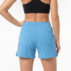 Shorts Deportivos Transpirables 100% Poliéster para Mujer, Cintura Baja, Pantalones Cortos de Yoga y Entrenamiento, Secado Rápido - Product Image 2