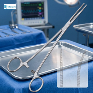 Pinces hémostatiques Bengolea 6 fleurs droites ou courbées, instrument de chirurgie générale, certifiées CE ISO13485, pince chirurgicale manuelle - Product Image 3