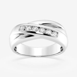 Anillo de hombre de oro blanco con diamantes cultivados en laboratorio - Product Image 1