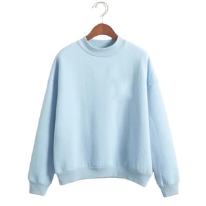 Sweat-shirt surdimensionné en coton de haute qualité pour femme, col rond, en molleton personnalisé, épaules tombantes, coupe-vent écologique, idéal pour l'hiver - Product Image 5