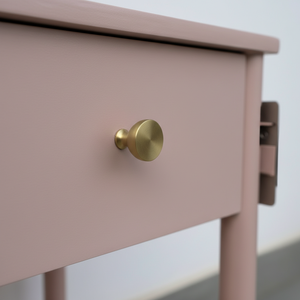 Mesa de Centro Moderna Color Rosa Pastel con Madera de Caucho Resistente y Chapa de Roble MDF para Sala de Estar, Dormitorio y Hogar - Product Image 5