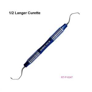 เครื่องมือขูดหินปูนแบบแมนนวล Ergonomic Dental 1/2 Langer Curette ผลิตจากสแตนเลส ได้รับการรับรองมาตรฐาน CE โดย Roboz Tech ประเทศปากีสถาน - Product Image 1