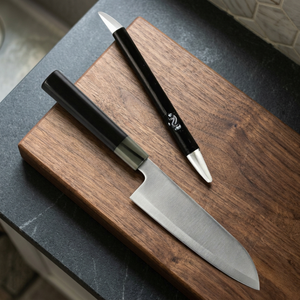 Cuchillo de Chef de 8 Pulgadas, Cuchillo de Cocina de Acero Inoxidable con Hoja Forjada y Mango de Madera para Rebanar y Cocinar - Product Image 5