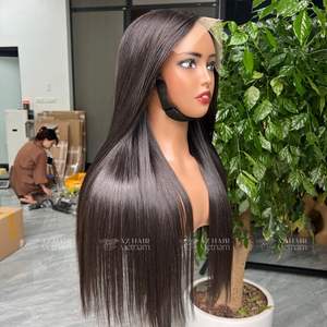 Perruques sans colle en cheveux vietnamiens bruts, avec dentelle transparente 5x5, 6x6, 7x7, style lisse baguette, vente en gros - Product Image 2