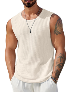 <b>Mens</b> Sleeveless Tank Top Cotton Blend Muscle T Shirt Casual <b>Gym</b> Workout Fitness Training <b>Vest</b> Breathable Eco-Friendly Quick Dry - Product Image 1