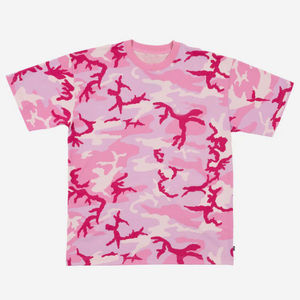 T-shirt à col rond camouflage imprimé DTG personnalisé, 100% coton, style rétro brodé, streetwear, t-shirt graphique décontracté premium pour homme, OEM Sup - Product Image 3