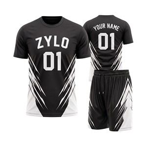 ชุดยูนิฟอร์มฟุตบอลแบบกำหนดเองจากโรงงาน ชุดฟุตบอล 7v7 เสื้อเจอร์ซีย์แบบกลับด้านได้ ผ้ารัดรูปน้ำหนักเบา โพลีเอสเตอร์ตาข่าย - Product Image 2