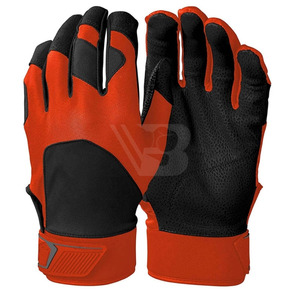 Top Customer Choice Hot Selling <b>Baseball</b> Batting <b>Gloves</b> Good Quality Leather Made Palm Resistant Non Slip Grip Batting <b>glove</b> - Product Image 1