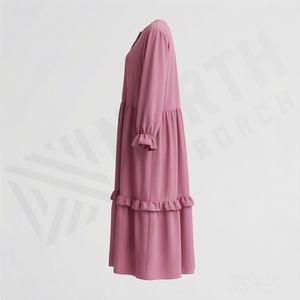 2025 OEM Kimono Outwear Abaya High Stretch Soft Thicker Polyester Fabric Muslim Women V Neck Long Sleeve Party Ramadan Wedding - Product Image 3