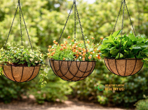 Forro Redondo de Fibra de Coco Ecológico Natural de 8 Pulgadas para Macetas Colgantes, Reemplazo para Macetas de Jardín - Product Image 3
